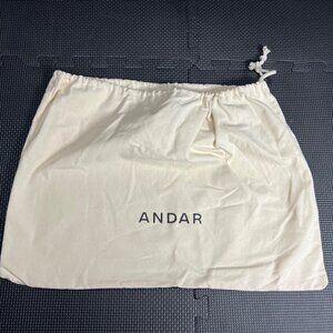 Andar Drawstring Cotton Storage Bag 16" x 14" Beige For Shoes Clothes Accessorie